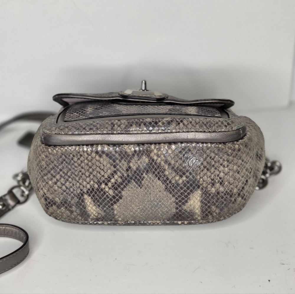 Coach Campbell SilverGray Python Exotic Snakeskin Camera Bag - Picture 11 of 16